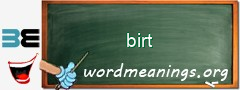 WordMeaning blackboard for birt